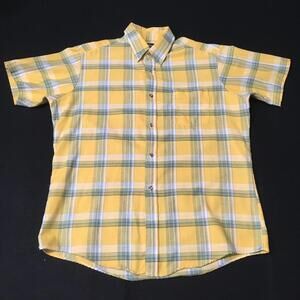 Par Four Mens Shirt Sportswear Short Sleeve Shirt large stripe yellow